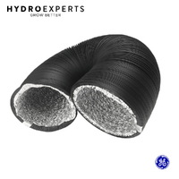 Black PVC Coated Dual Layer Flexible Air Duct - 5 Meters | For Air Transfer