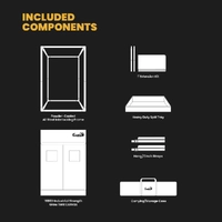 Gorilla Grow Hydroponics Tent GGT24 Pro - 61 x 122 x (213-244)CM | Infrared Blocking