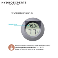 Mini Round Digital Humidity Meter & Thermometer | Hygrometer - [Option: Pack of 1]