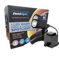 PondMAX Warm White Pond Light w/ Transformer Single LED Kit - 1.8W | 12V | DC