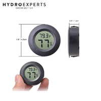 Mini Round Digital Humidity Meter & Thermometer | Hygrometer - [Option: Pack of 1]