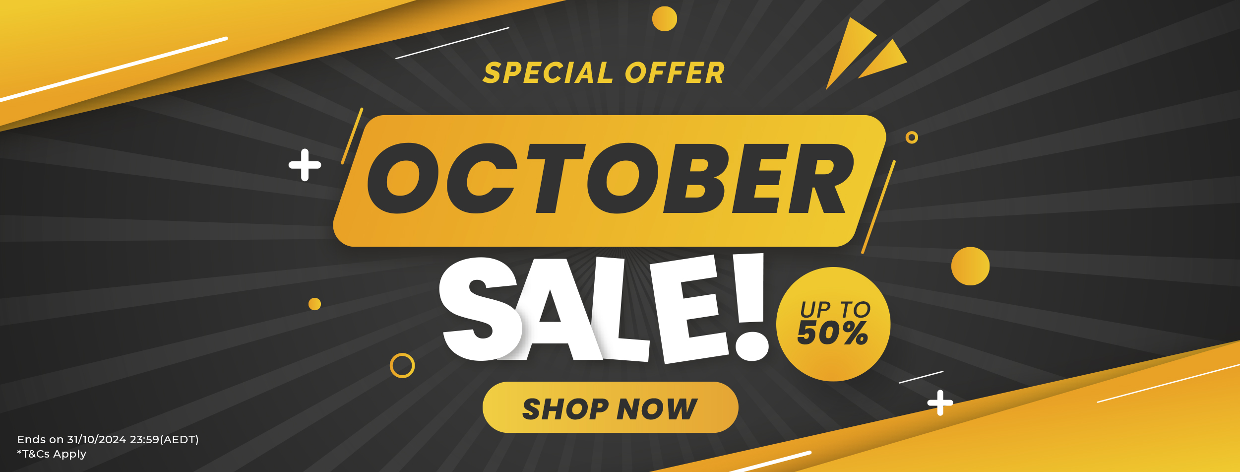 October Sale 2024 - Up To 50% Off