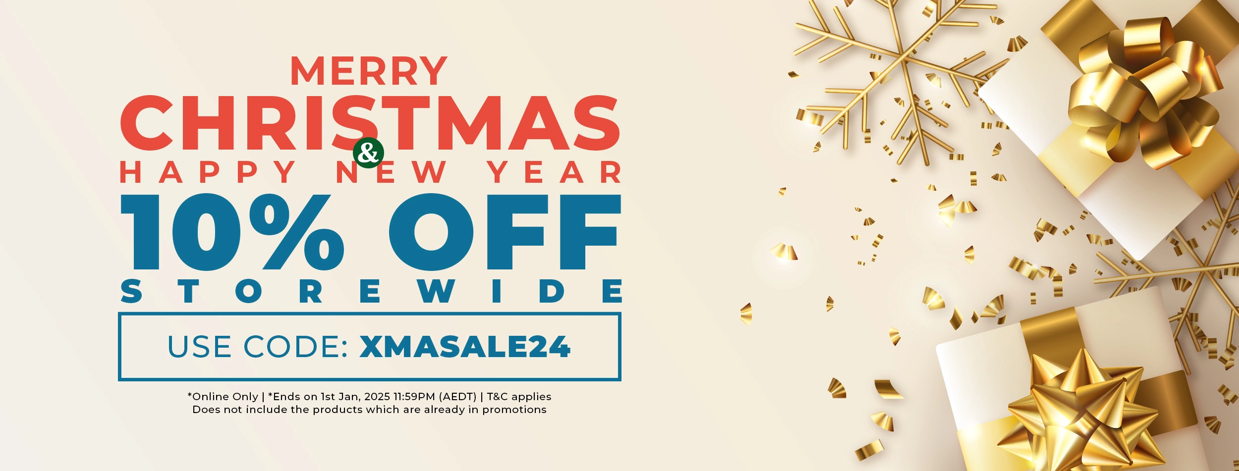 Christmas 2024 & New Years Sale 10% Off Storewide