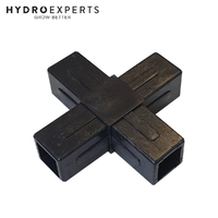 Qubelok 4 Way Cross - Black | For Aluminium Tube