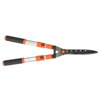 Ryset 600MM Telescopic Hedge Shears - 200MM Teflon Coated Wavy Blades