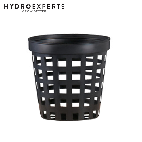 [10] x Teku Black Plastic Mesh Net Pot - 50MM